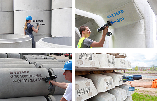 EBS-260手持噴碼機在混凝土制品行業(yè)中的應用